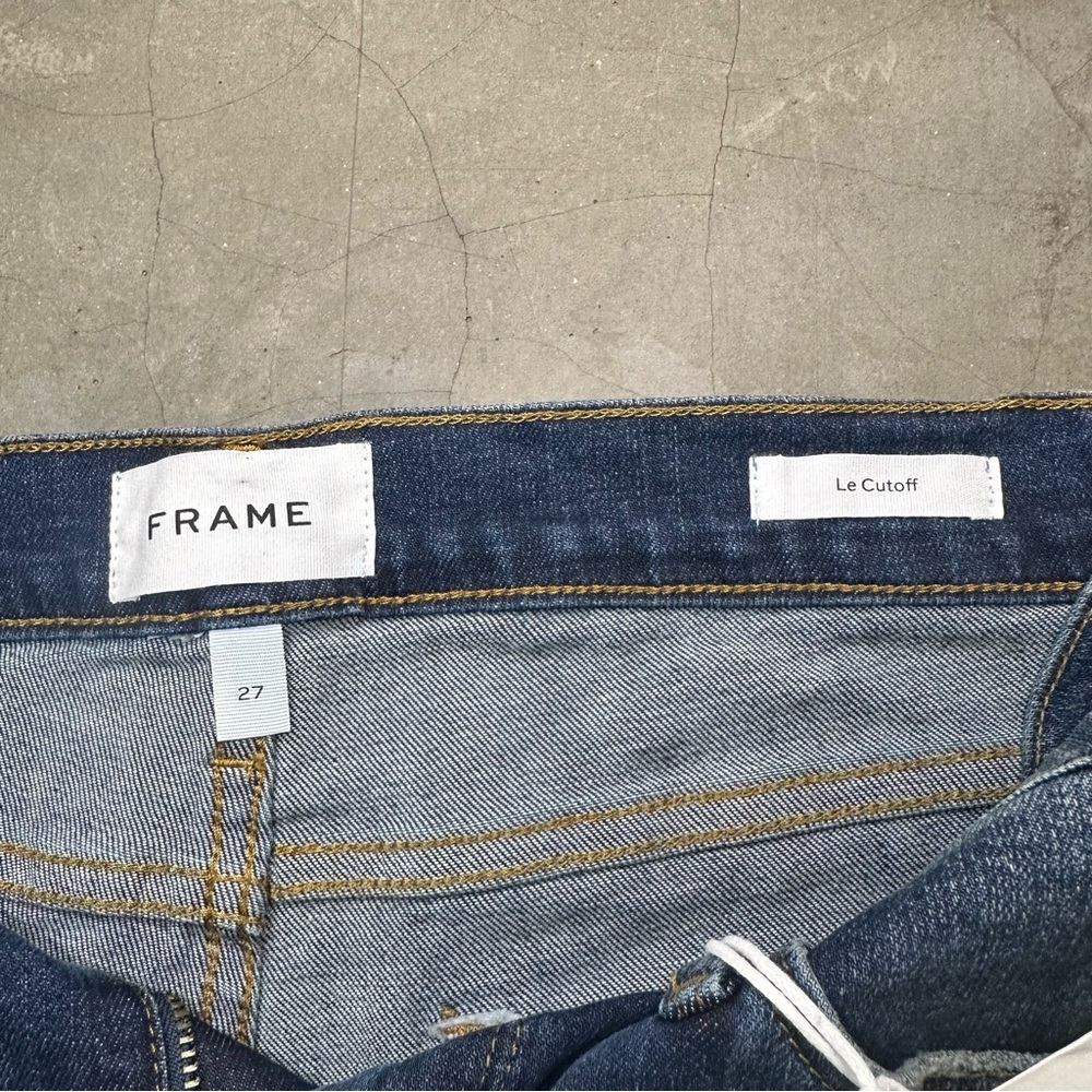 Frame Le Cutoff Denim Shorts Sz 27 - Picture 9 of 10